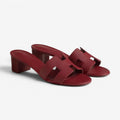 Dame Sandaler med Firkantet Hæl og Slip-On Design