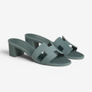 Dame Sandaler med Firkantet Hæl og Slip-On Design