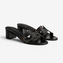 Dame Sandaler med Firkantet Hæl og Slip-On Design