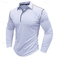 Elegant langærmet poloshirt fra Stuart med flapkrave og