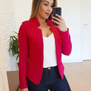 Dame Blazer uden Krave med Lange ærmer