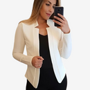 Dame Blazer uden Krave med Lange ærmer