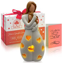 LumiAmor - ELED lysholder med mor-datter statue
