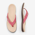Dame flip-flop slippers med dekorativ spænderem
