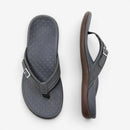 Dame flip-flop slippers med dekorativ spænderem