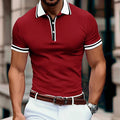 Dario slim-fit poloshirt med stribet kant og klassisk