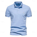 Marco slim-fit poloshirt med kontrastkant og knapkrave