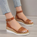 Sophia - Sandaler med justerbar ankelrem og slangeprint