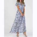 Abigail - Let maxikjole med blomsterprint og V-hals