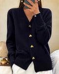 Emma cardigan med hjerteformede knapper
