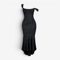 Kvindernes Off Shoulder Maxi Kjole med Rynket Talje