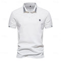 Marco slim-fit poloshirt med kontrastkant og knapkrave