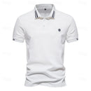 Marco slim-fit poloshirt med kontrastkant og knapkrave