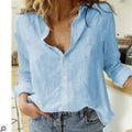 Skylar - Knap-op bluse med fugleprint og afslappet pasform