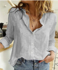 Skylar - Knap-op bluse med fugleprint og afslappet pasform