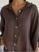 Sophia - Moderne Skjorte med Sløjfedetalje Bagpå og Bobleærmer