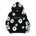 ComfyBloom - Afslappet hættetrøje med blomsterbroderi