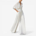 Daisy – Løs kortærmet jumpsuit med V-hals
