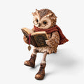 Owlread - Uglefigur med Bog til Indretningsdekoration