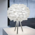 FeatherLuxe - Lampe med fjerdesign og blød varm belysning