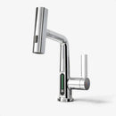 FlowMetric - Køkkenarmatur med digitalt display og udtræksspray