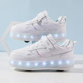 GlowRush - LED rulleskøjtesneakers med udtrækkelige hjul til aktive børn