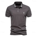 Marco slim-fit poloshirt med kontrastkant og knapkrave