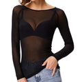 Sarah - Dame langærmet mesh top
