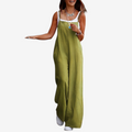 Dame ærmeløs jumpsuit med bred ben
