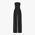 Lila - Ærmeløs jumpsuit med plisseret design & praktiske